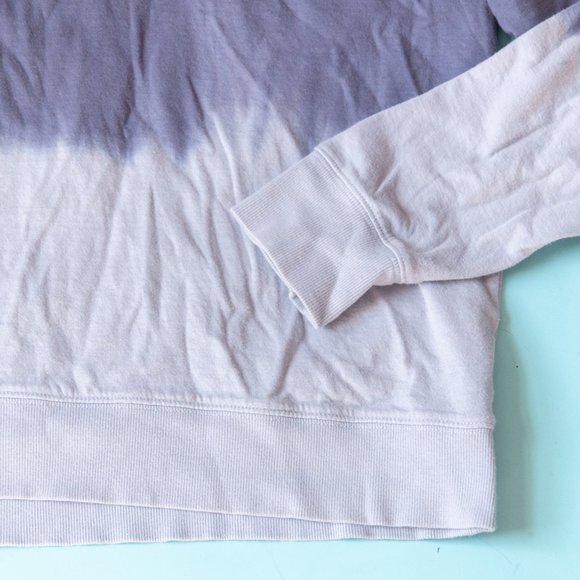 Athleta Sundown Blue Dip Dye Ombre Long Sleeve Pullover Sweatshirt Size Large - Picture 3 of 10
